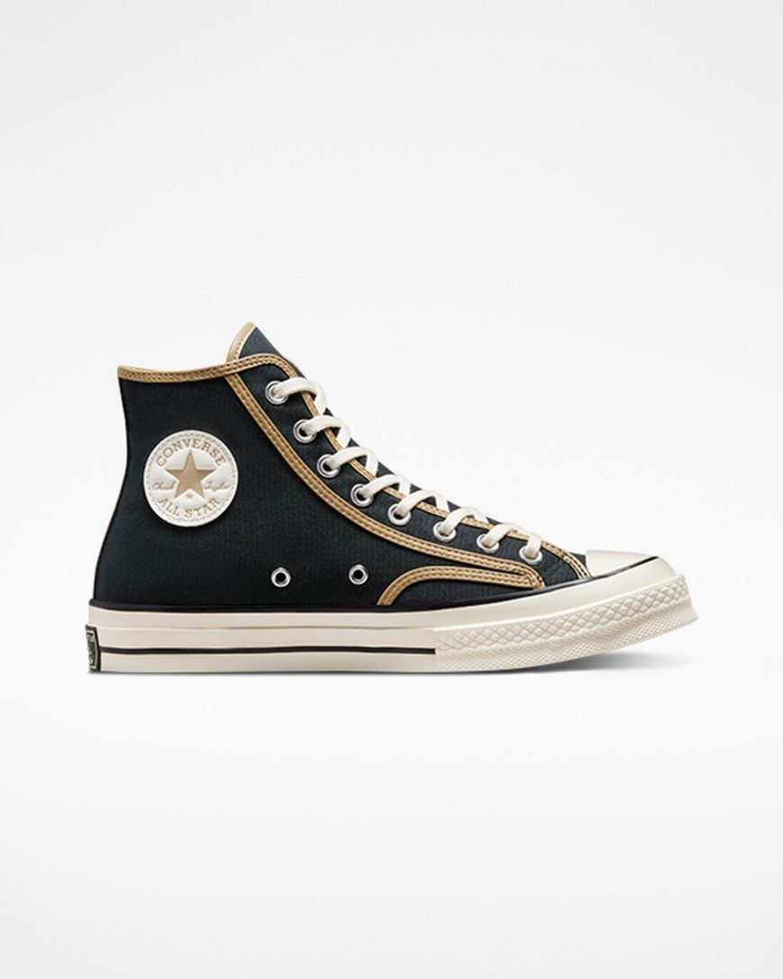 Pánské Boty Vysoké Converse Chuck 70 Heavyweight Platene Černé Hnědožlutý | CZ WGLS38